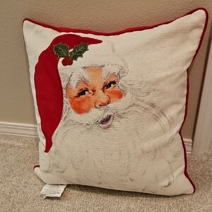 Festive Santa Claus Holiday Pillow